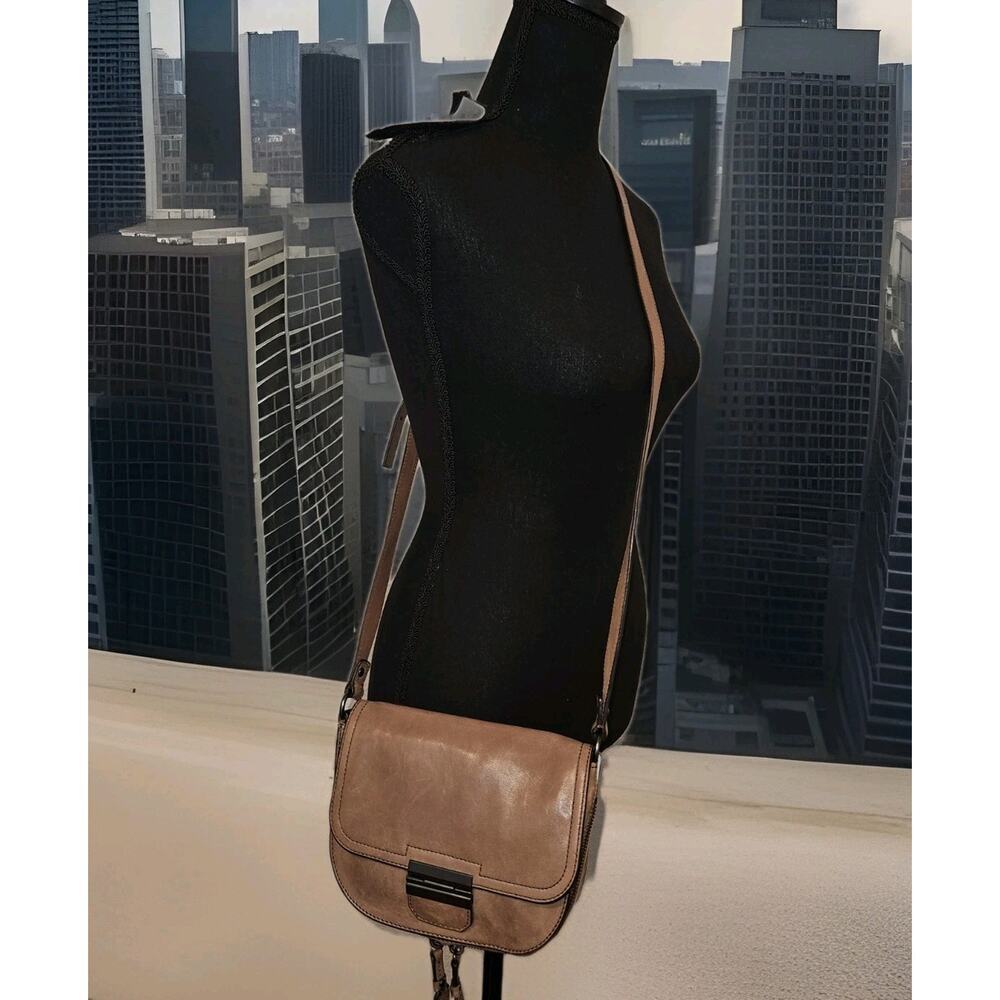 Kooba Brown Leather Adjustable Crossbody Bag 8x7x3